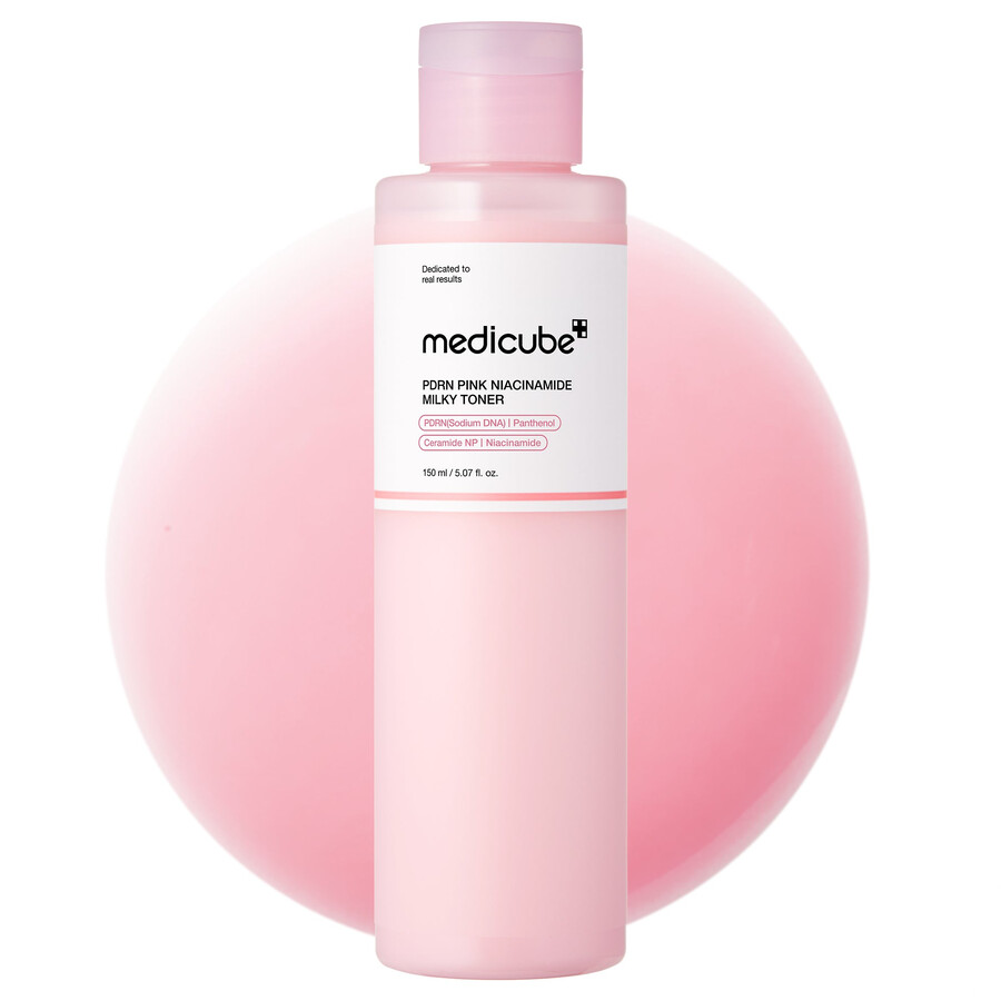 medicube pdrn roze niacinamide melkachtige toner